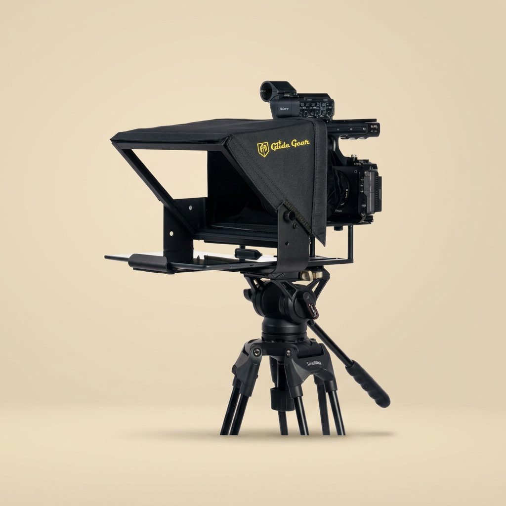 Glide Gear TMP100 Teleprompter for hire in Noosa — Tablet & smartphone teleprompter · DSLR-ready